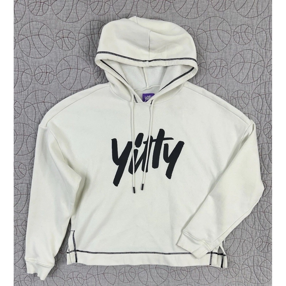 Yitty by Fabletics Major Label EP Pullover Hoodie Cream / Women's Large